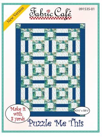 Puzzle Me This Quilt Pattern - Fabric Cafe - 3 yard quilts - 091535
