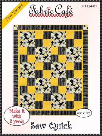 Sew Quick Quilt Pattern by Fabric Cafe 48" x 58" - 3 yard quilts - 091124-01