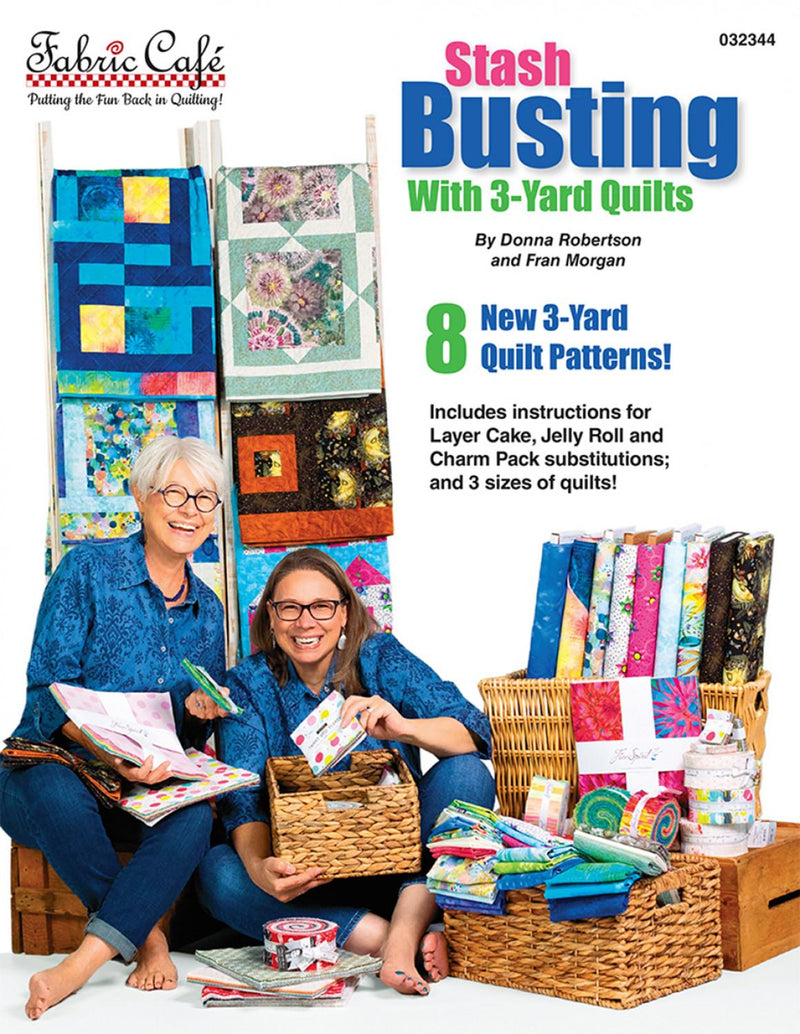 Stash Busting with 3-Yard Quilts BOOK by Fabric Cafe - 8 Projects