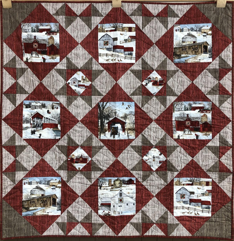Winter In The Country QUILT (FINISHED) - 50.5 x 50.5"