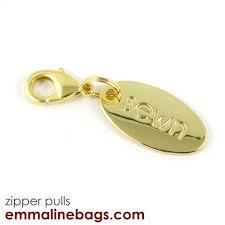 Zipper Pull "Sewn"- Gold Finish - Emmaline Bags