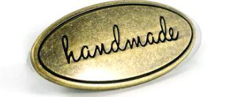 Bag Label "Handmade" - Antique Brass