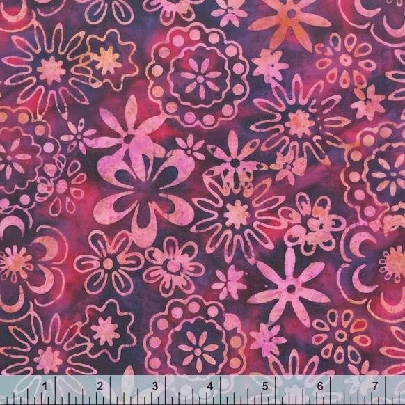 Be Colourful by Anthology Fabrics - Lilac Love Blossom Wine 3151Q-X