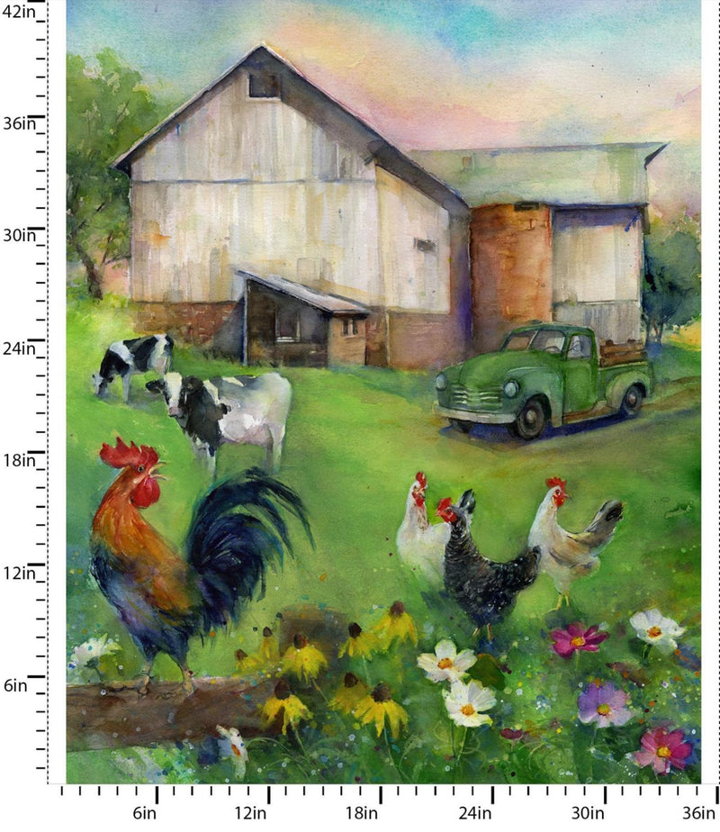 Country Living by John Keeling for 3 Wishes - 36" Country Living Panel 21685-PNL