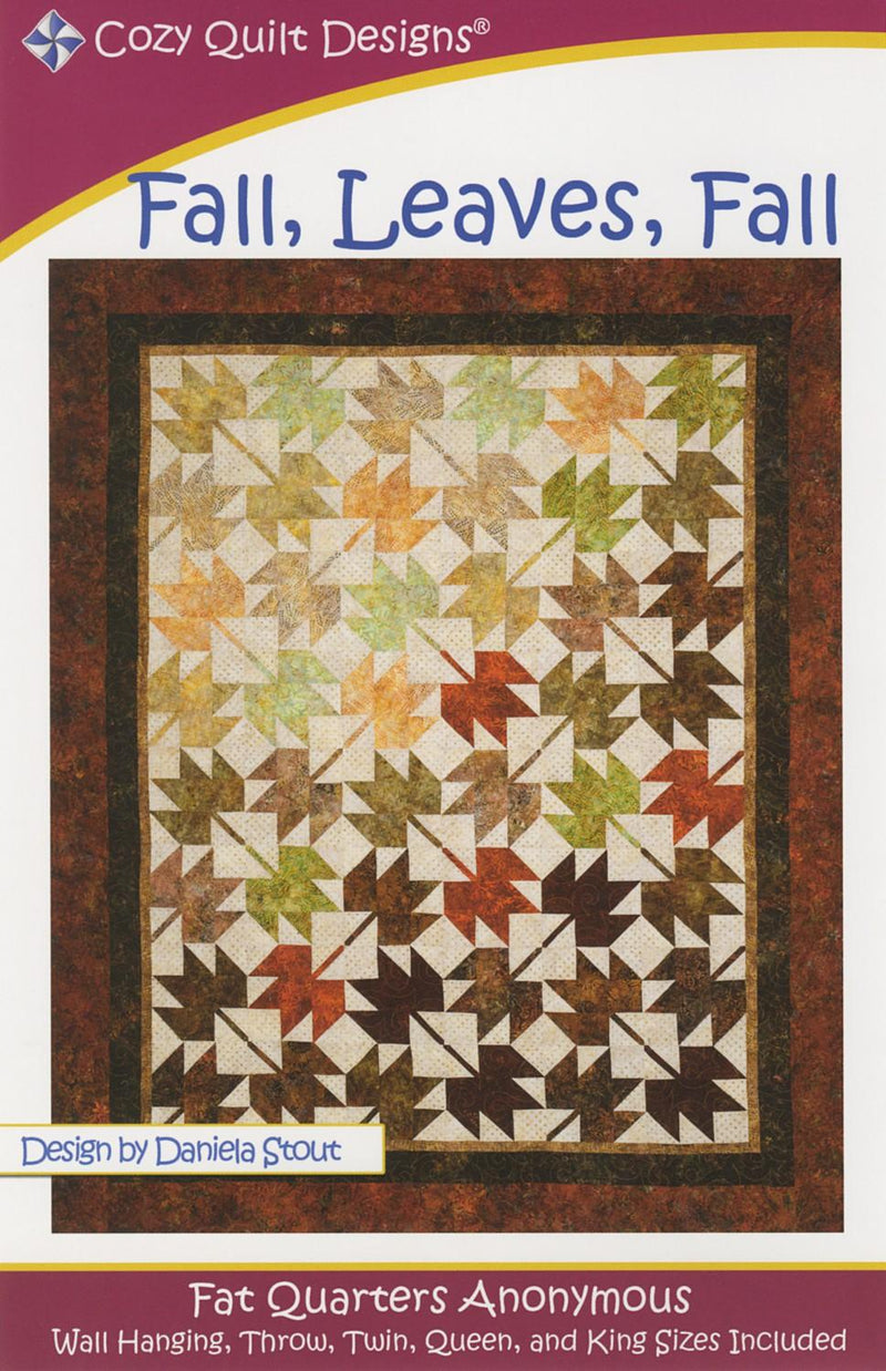 Fall Leaves Fall PATTERN by Cozy Quilt Designs (65" x 74") CQD01033