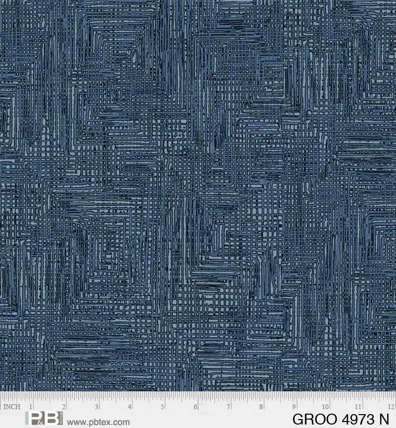 Grass Roots WIDEBACK 108" by P&B Textiles - Navy 4973-N