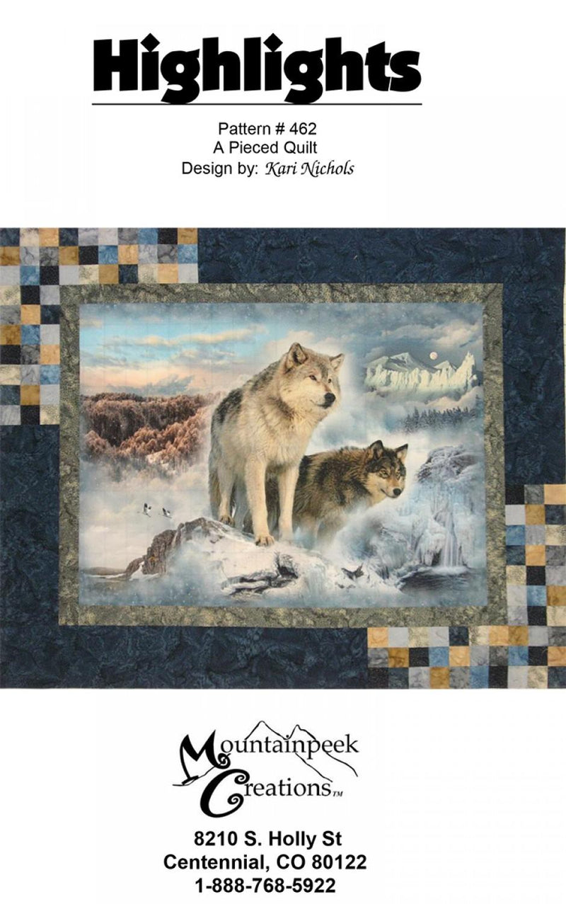Highlights Panel PATTERN by Mountainpeek Creations (46.5"x56.5")