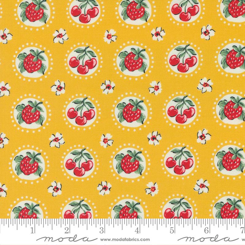 Julia by Crystal Manning for Moda - Lemon Zest Cherries 511924-21