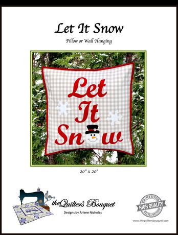 Let it Snow Pillow PATTERN - 20 X 20" - by Quilter's Bouquet
