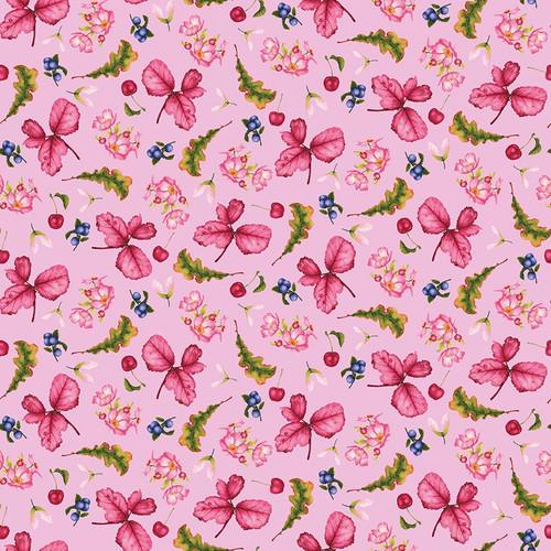 Minu & Wildberry by Studio E - Pink Floral 7167-25