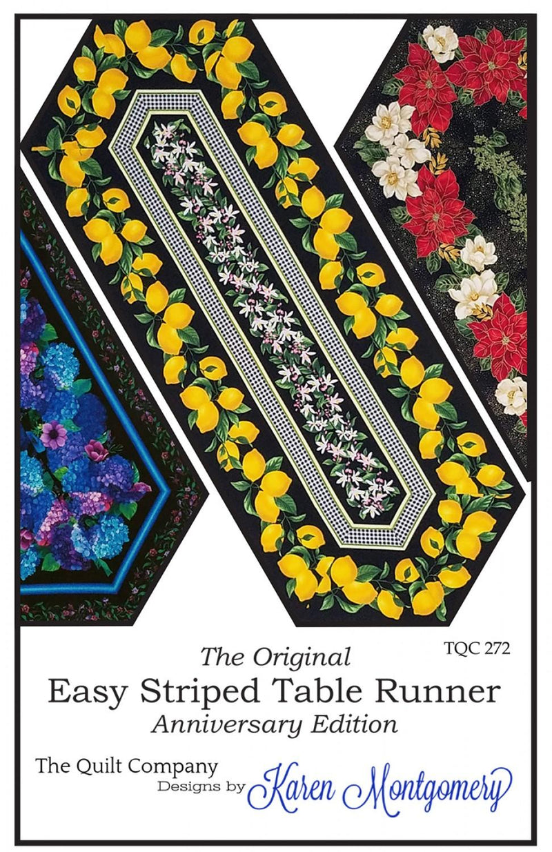 Easy Striped Table Runner PATTERN by The Quilt Company (16" x 44")