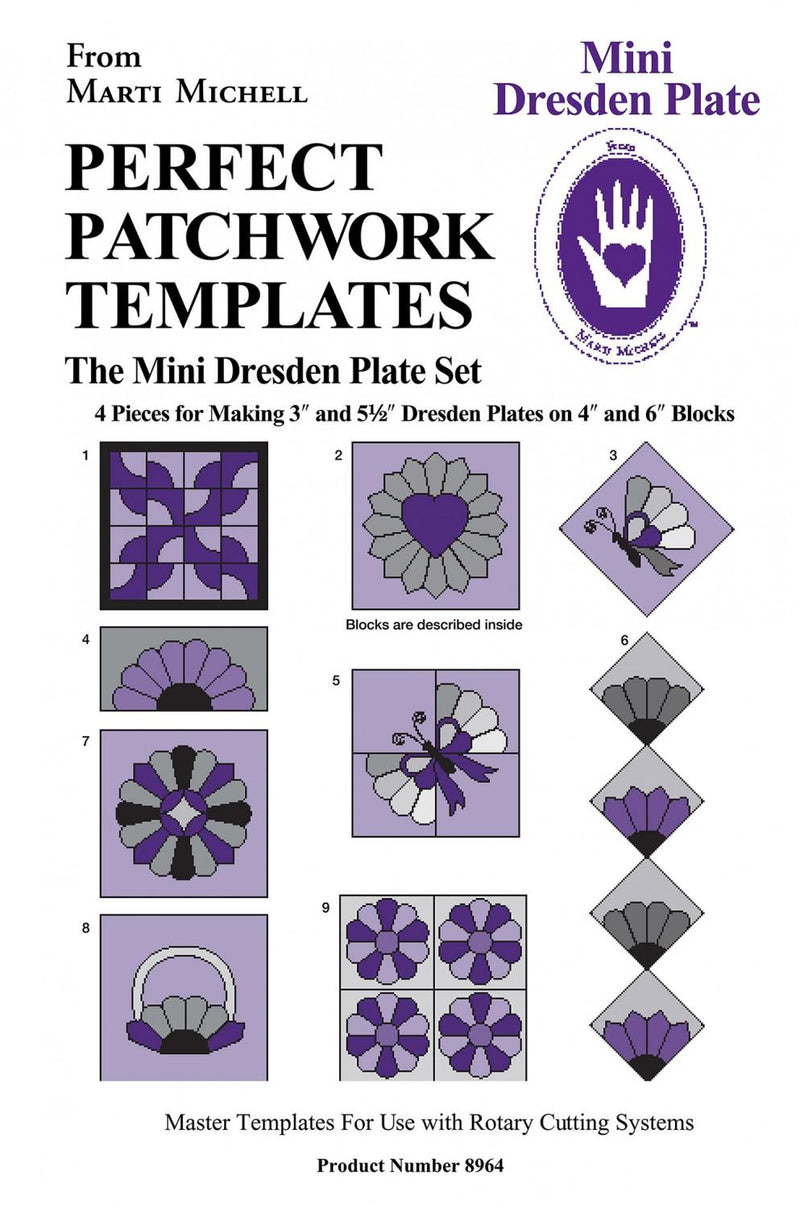 Perfect Patchwork Templates - Mini Dresden Plate by Marti Michell - MM8964
