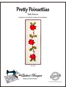 Pretty Poinsettias Table Runner Pattern by Quilter's Bouquet (12" x 36")