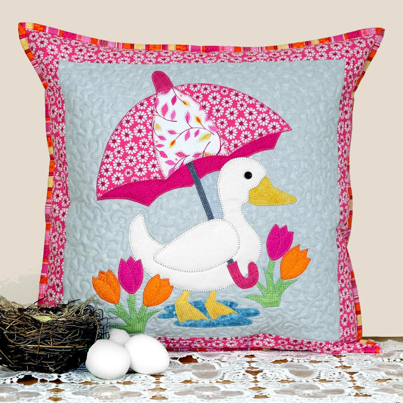 Puddle Duck Pillow KIT - 18"x18" (Includes Binding)
