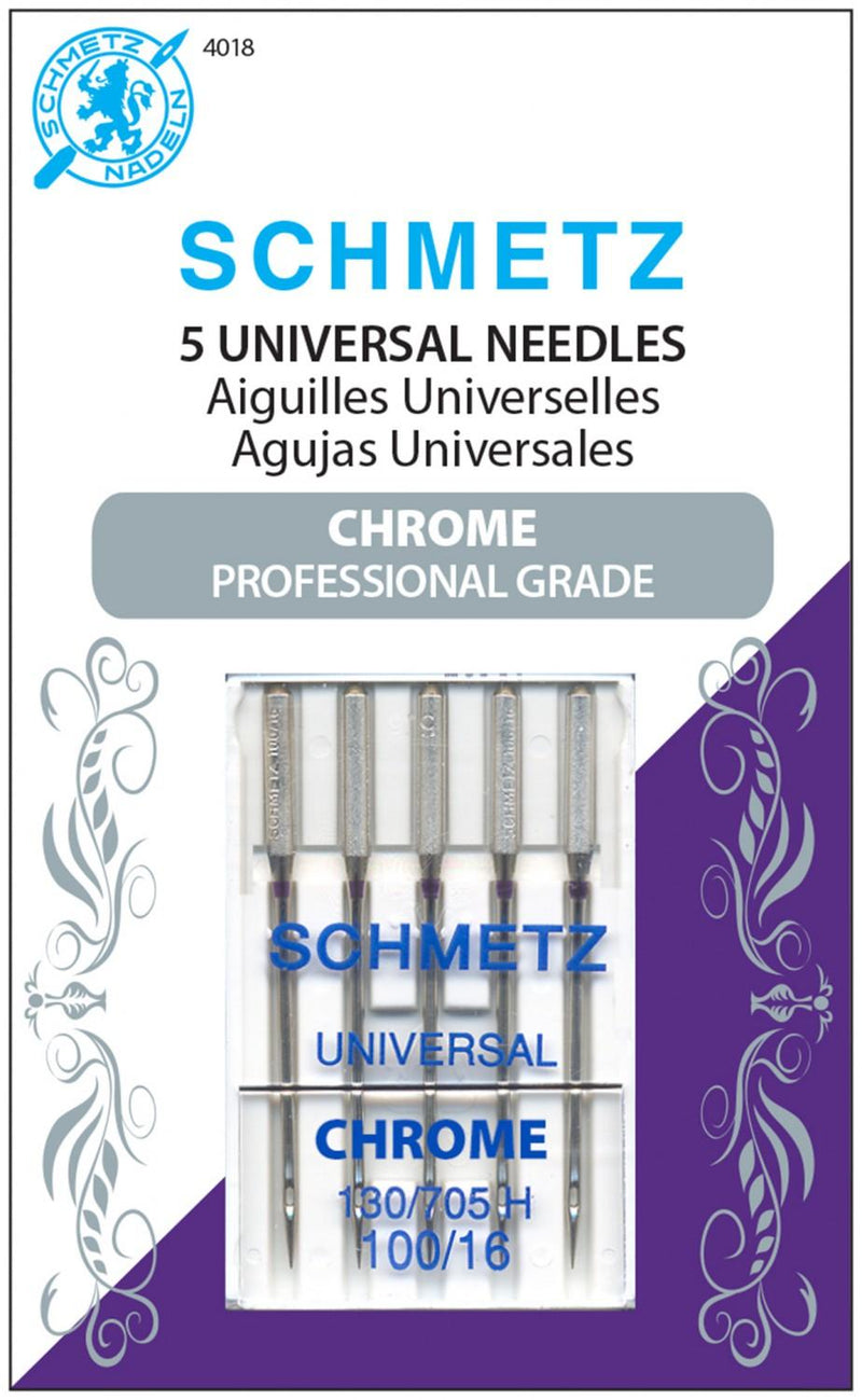 Schmetz Chrome Universal Needles - 100/16 (5pc) 4018