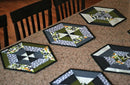 Set of 6 Hexie Placemats PATTERN by Gundrun Erla for Cut Loose Press (15" x 17")