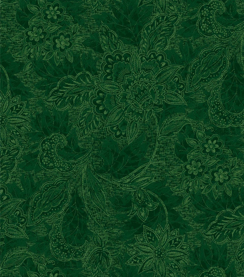 Shadows WIDEBACK 118" by Oasis Fabric - Flowers Green 18-30818