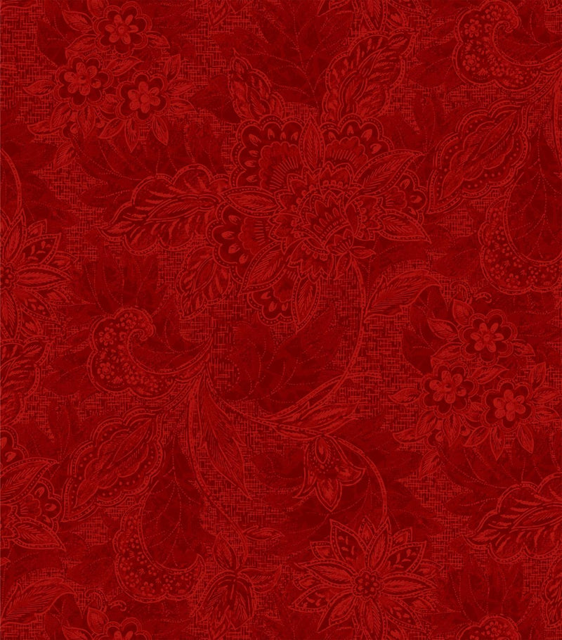 Shadows WIDEBACK 118" by Oasis Fabric - Flowers Red 18-30815