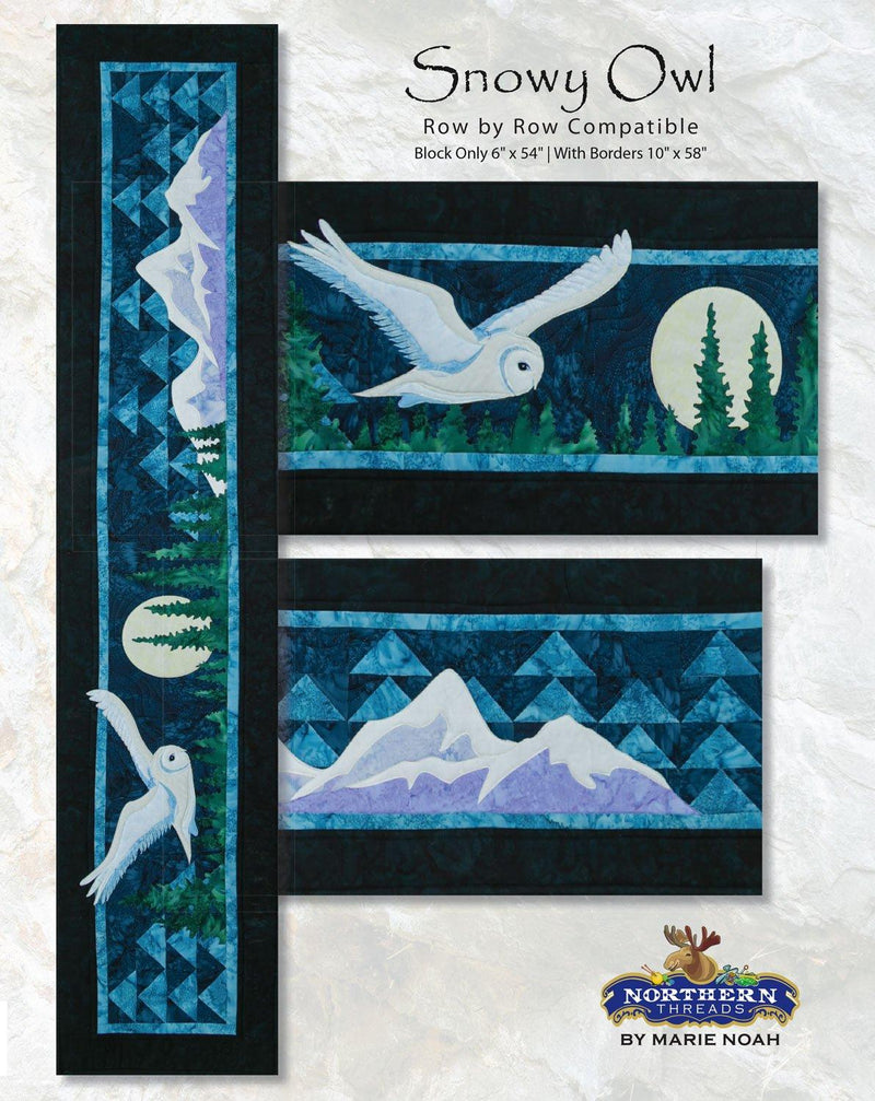 Snowy Owl Laser Cut Wallhanging Kit by Northern Threads (10" X 58")