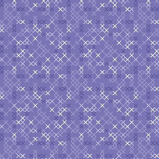 Stitch Garden by Contempo Studio for Benartex - Cross Stitch Purple 16193-66
