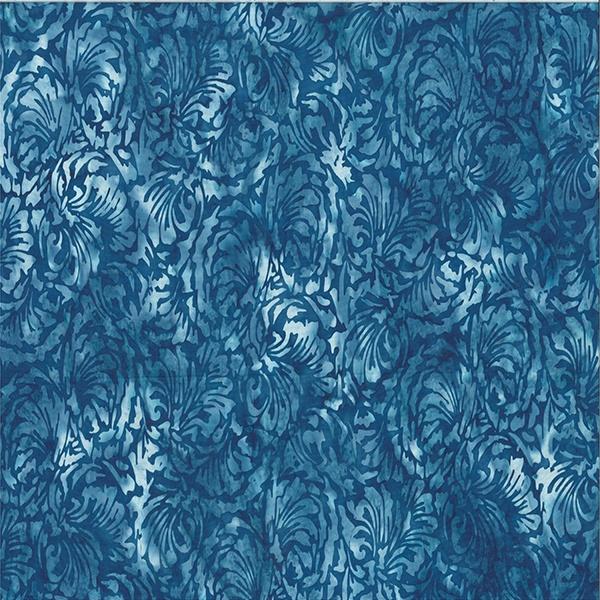 Very Berry Blue Bali Batik by Hoffman - Marble Dawn Navy 2511-261