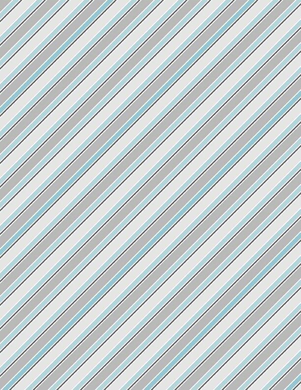Winsome Critters by Wilmington - Stripes Blue/Gray - 3060-36260-494