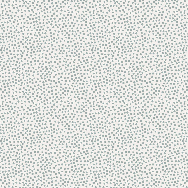 Winter in Bluebell Wood FLANNEL by Lewis &  Irene - Dots Blue on Crm F46-1