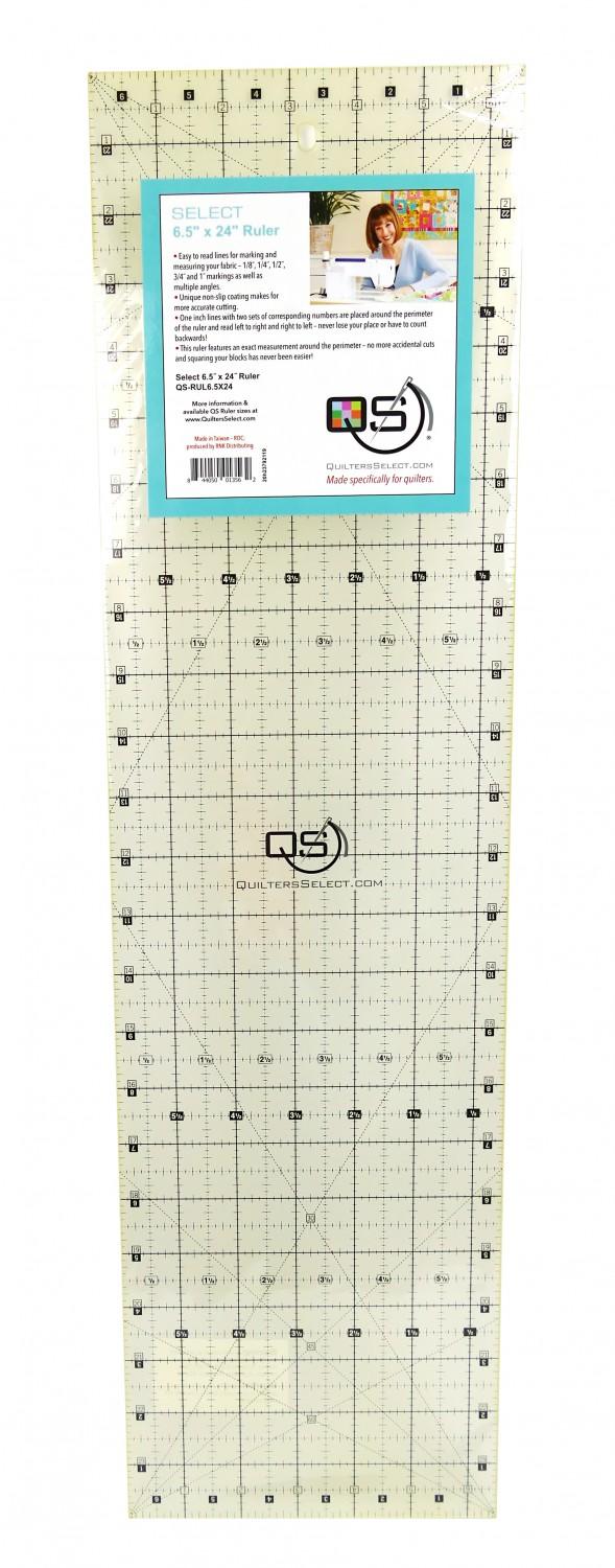 6.5"  X 24" Ruler by Quilters Select - QS-RUL65X24