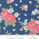 A Cat Named Stitch - Moda - Sea - Large Floral 55340-14
