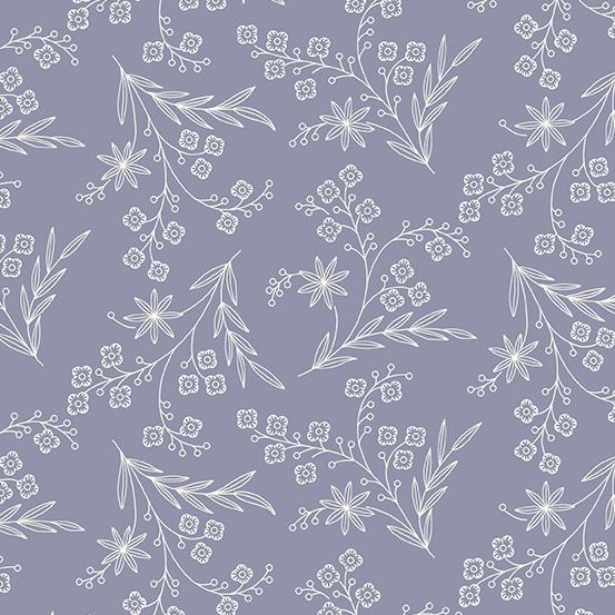 Abloom by Renee Nanneman for Andover - Wispy Periwinkle A-869-B