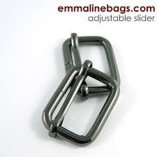 Adjustable Sliders 1.5"- 2PACK - Gunmetal - Emmaline Bags - EBSLD-38-GM