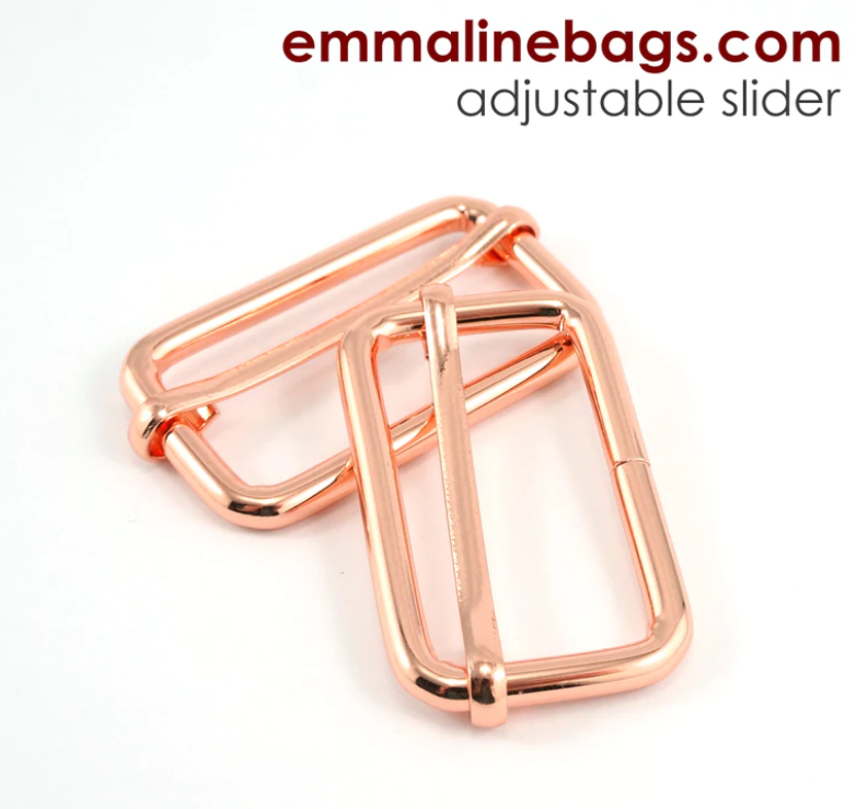 Adjustable Sliders 1.5"- 2PC by Emmaline Bags - Copper SLD38MM-CP/2