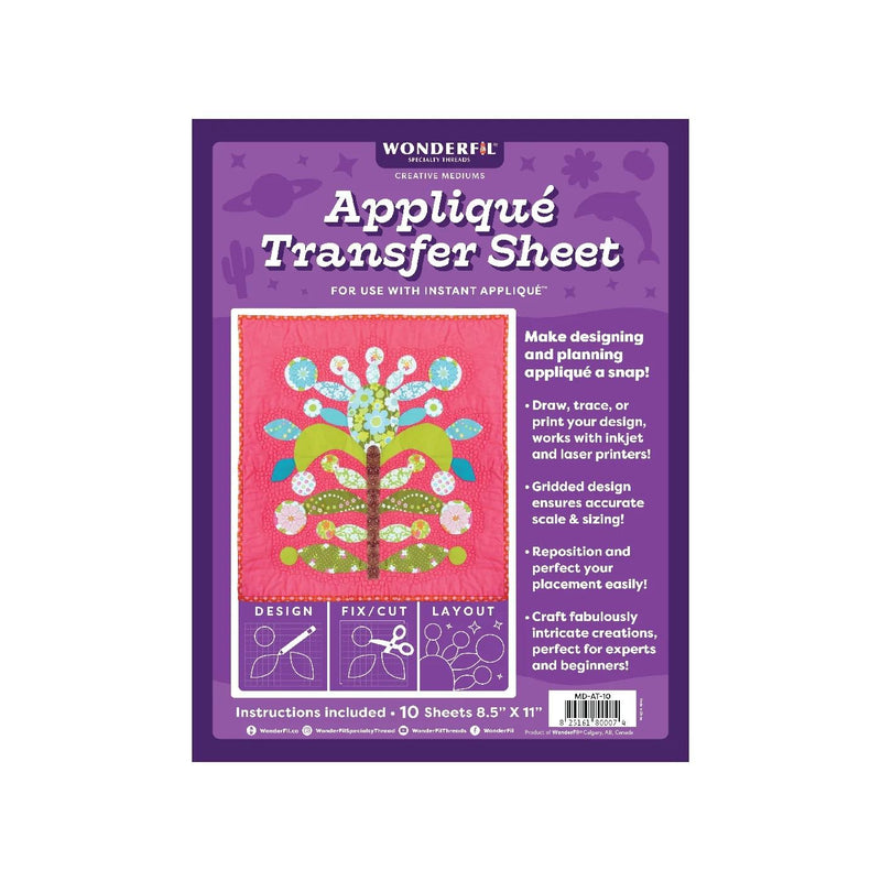 Applique Transfer Sheet by Wonderfil - 10 Sheets 8.5" x 11"