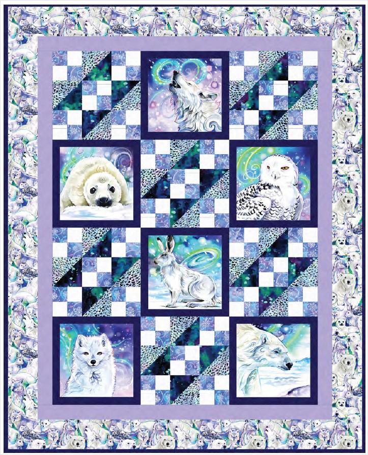 Arctic Snow Quilt KIT - 48" x 60" includes binding