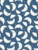 Baby's Adventure by Wilmington - Moon & Cloud Toss Navy 1876-69309-441