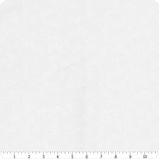 Back To School for Moda - Paper Clips on White 520896-21