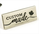 Bag Label "Custom Made"  Nickel Finish - Emmaline Bags -EBLBL-10NL