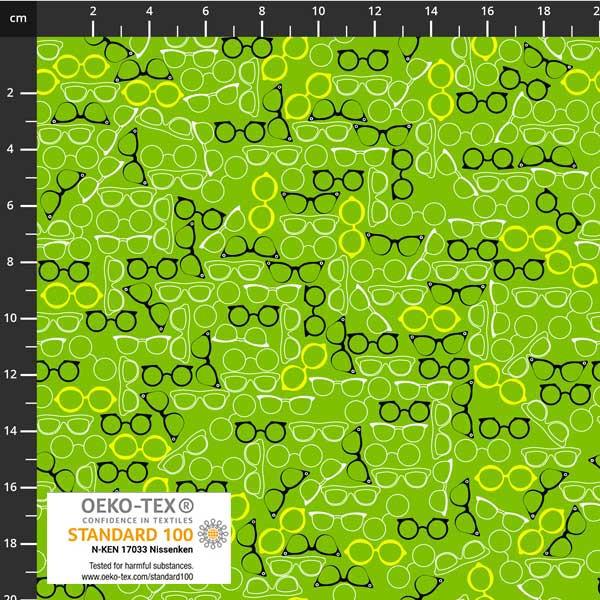 Basic Twist by Stof - Glasses on Green 4512-765