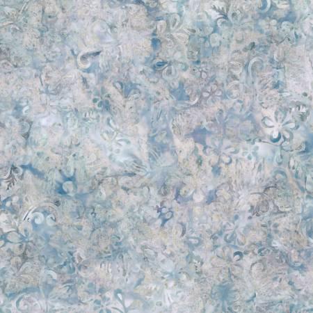 Batavian Batiks by Wilmington Batiks - Grey Plumeria 22278-940