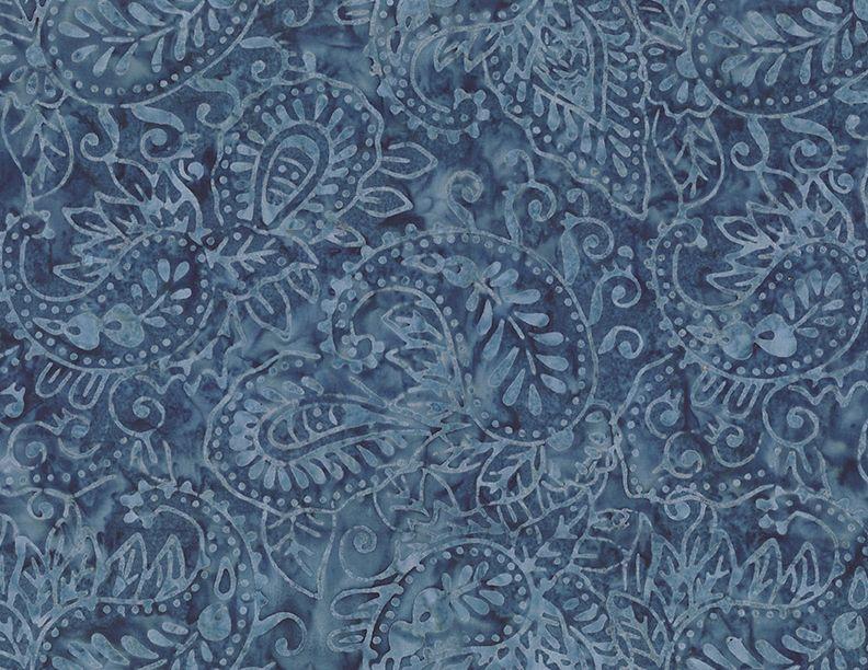 Batavian Batiks by Wilmington Batiks - Paisley Dark Blue 22276-444