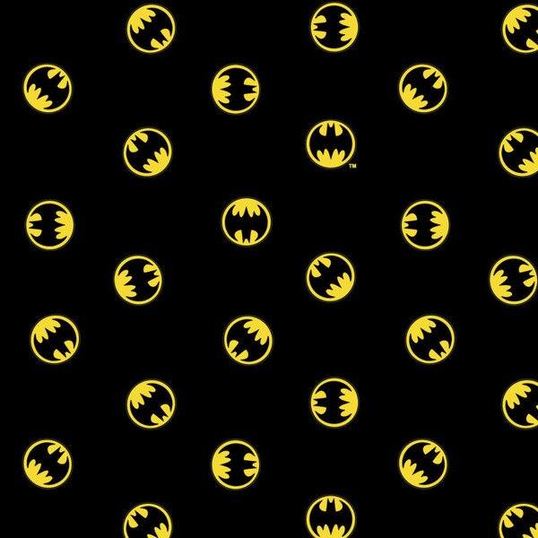 Batman Logo on Black - Camelot Fabrics - 23400704-05 Black