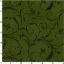 Beautiful Backing 108" by Maywood Studio - Elegant Scroll - Forest Green MASQB100-G2
