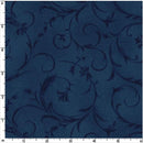 Beautiful Backing 108" by Maywood Studio - Elegant Scroll - Navy MASQB100-N