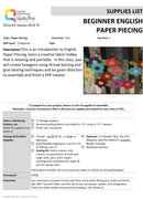 Beginner English Paper-Piecing (Saturday November 7, 2026)