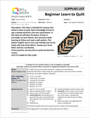 Beginner Learn to Quilt (Saturday November 28, 2026)