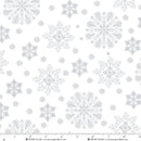 Best of Quilters Flour - Henry Glass - Large Snowflake White on White 2637-01W