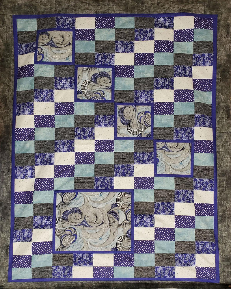 Bio Geo Jumble QUILT TOP - 65" x 83" (binding not included)