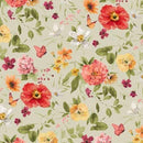 Blessed by Nature - Wilmington Prints -  Green Medium Floral - 17810-773
