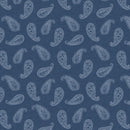 Bohemian Blue by Wilmington Prints - Blue Tonal Paisley 17756-444