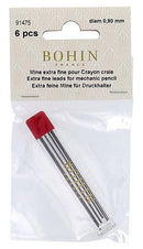 Bohin Mechanical Pencil Refill 6-Pack .09mm Grey - 91475